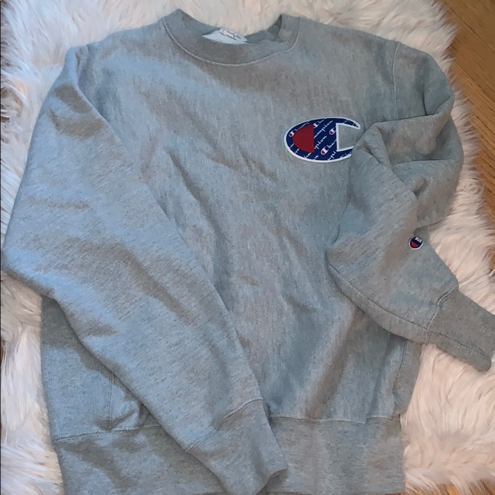 Grey Champion Sweatshirt with Big C (Men’s)